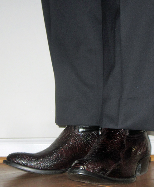 JB Dillon Ostrich Leg Cowboy Boots