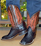Lucchese Short Crocodile Belly Boots