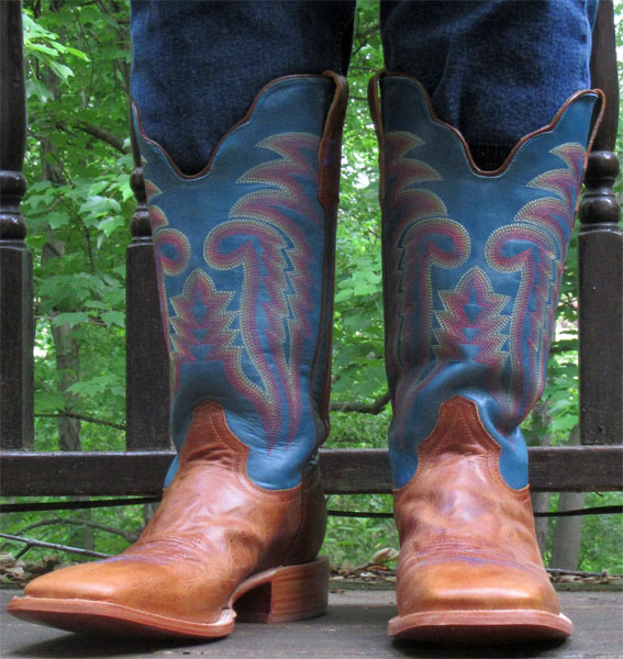 R. Watson Palamino Blue/Tan boots