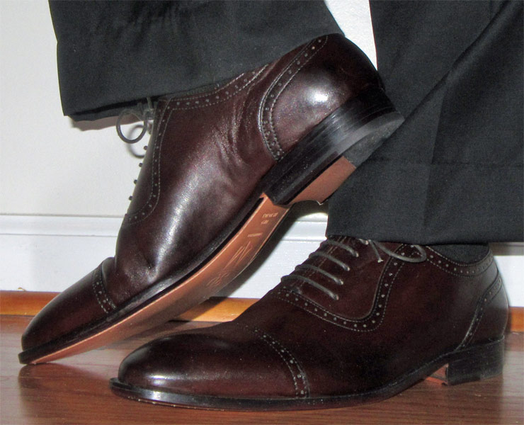3DM Adelaide brown cap toe dress shoes