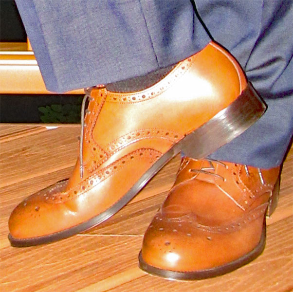 Brooks Brothers Cognac Wingtip Dress Shoes