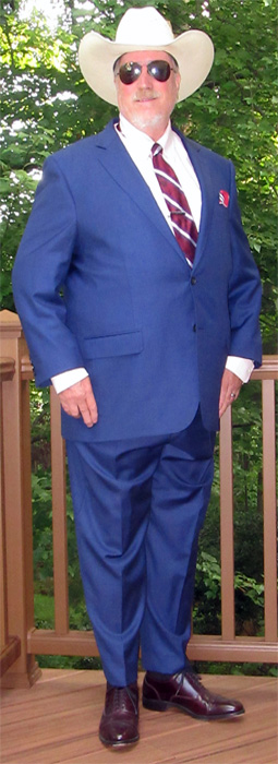 Allen Edmonds Bond Street Mahogany dress shoes and blue suit