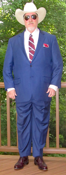 Allen Edmonds Bond Street Mahogany dress shoes and blue suit
