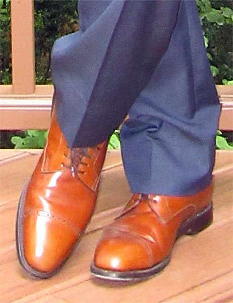 Brooks Brothers Cognac Cap Toe Dress Shoes