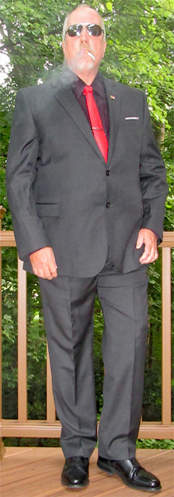 Brooks Brothers Suit, Shirt, tie, dress shoes, smoking