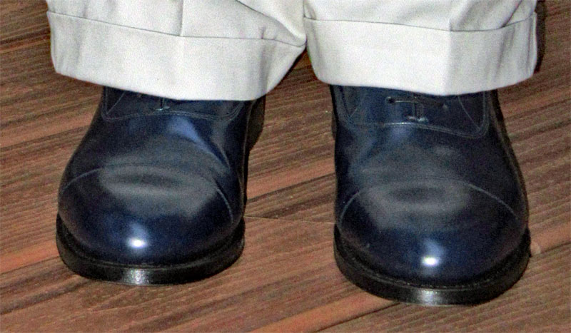 Brooks Brothers Navy Cap Toe Dress Shoes