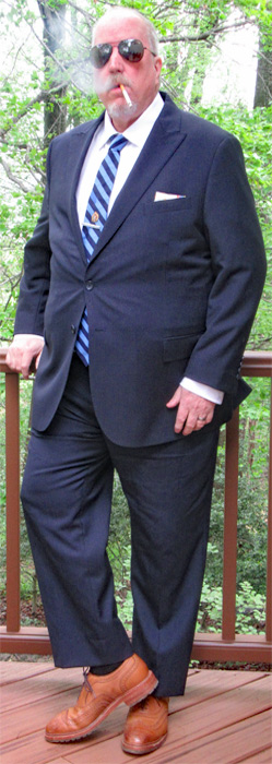 Allen Edmonds McTavish Walnut Dress Shoe with a suit