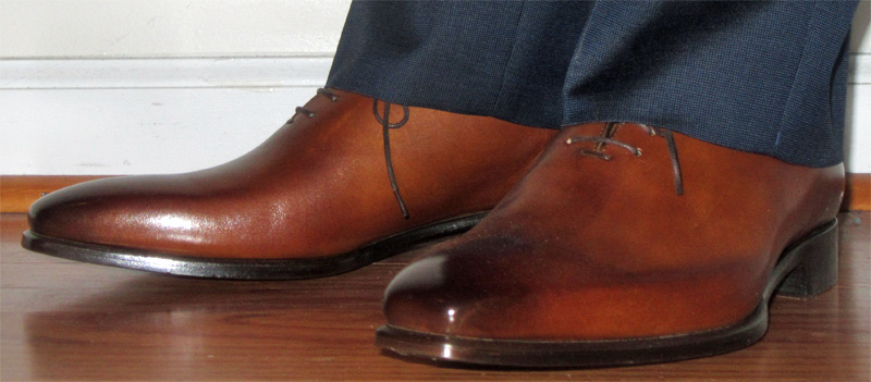 Paul Evans cognac wholecut oxford dress shoes