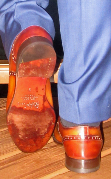 Paul Evans havana brown oxford toe dress shoes
