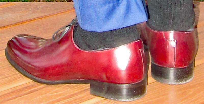Paul Evans oxblood wholecut oxford dress shoes