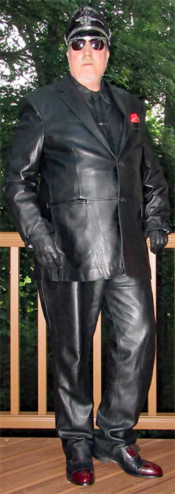 Dress shoes with a full leather suit