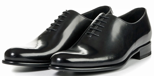 Paul Evans black wholecut dress shoes